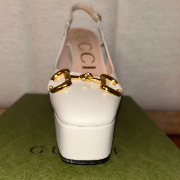 Authentic GUCCI Baby Leather Bit Slingback Pump - Picture 9 of 15